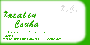 katalin csuha business card